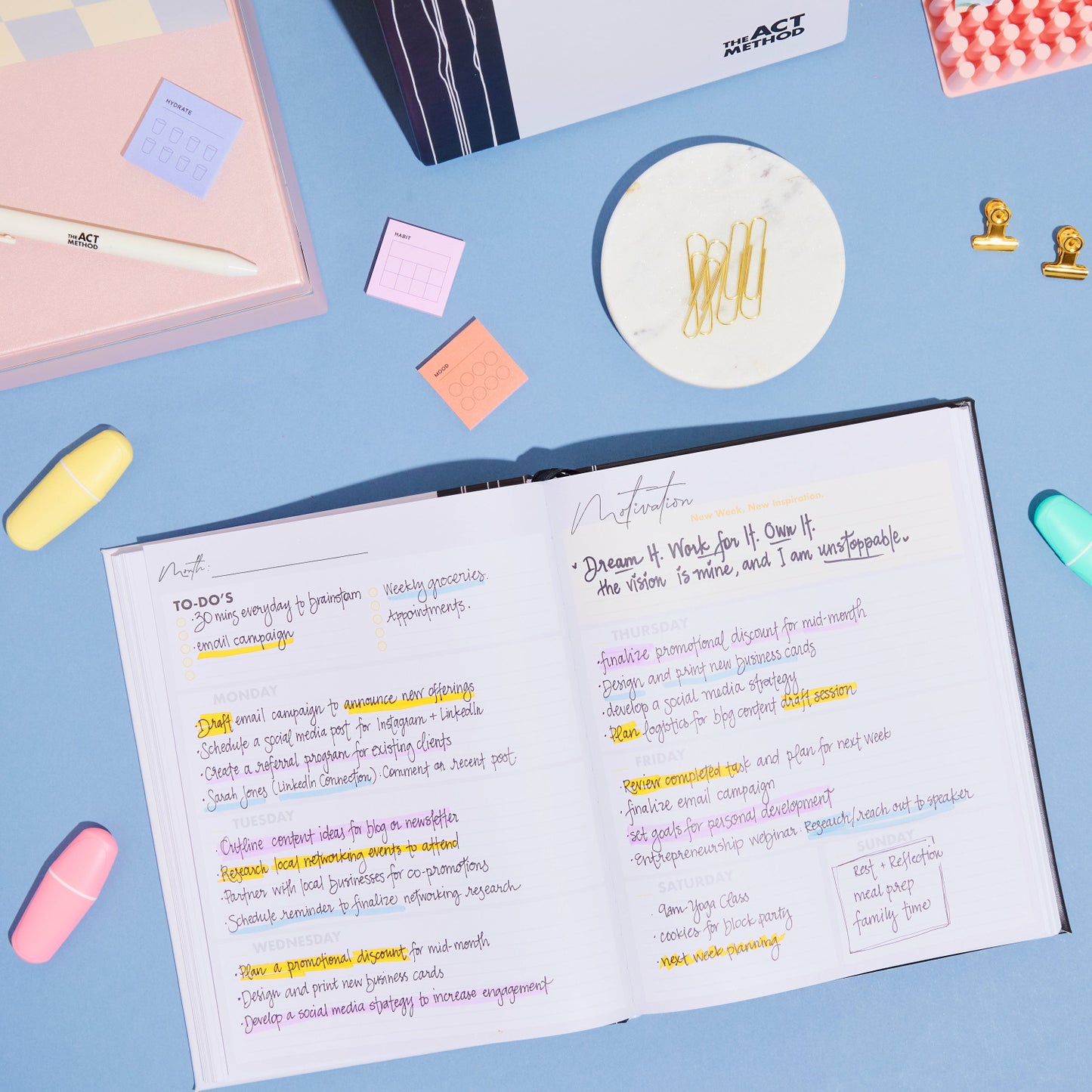 The ACT Method Planner | Undated Planner for Entrepreneurs